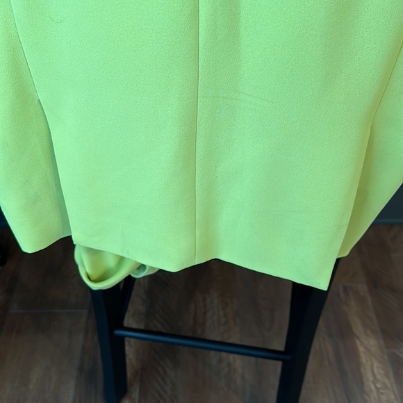Rachel Roy polyester chartreuse dress size 10 flattering  midi dress - Picture 6 of 8